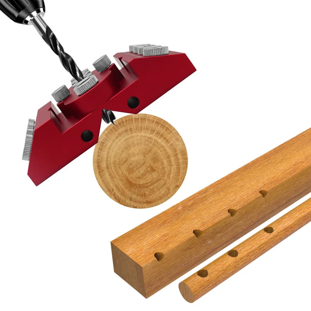 Viacuhlový vodidlo pre vrták do dreva