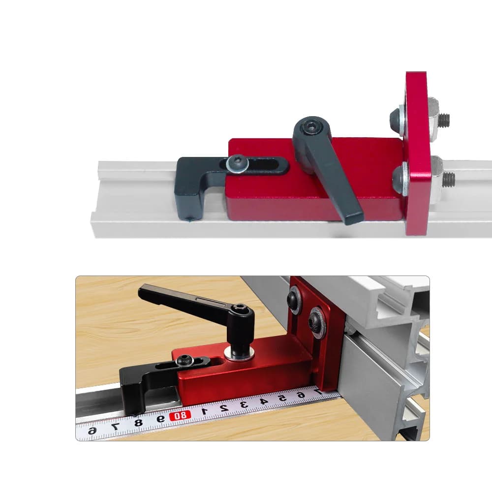 Aluminiová T-drážka na uholníkový stôl, držiak pre stolovú pílu, 30-80 cm