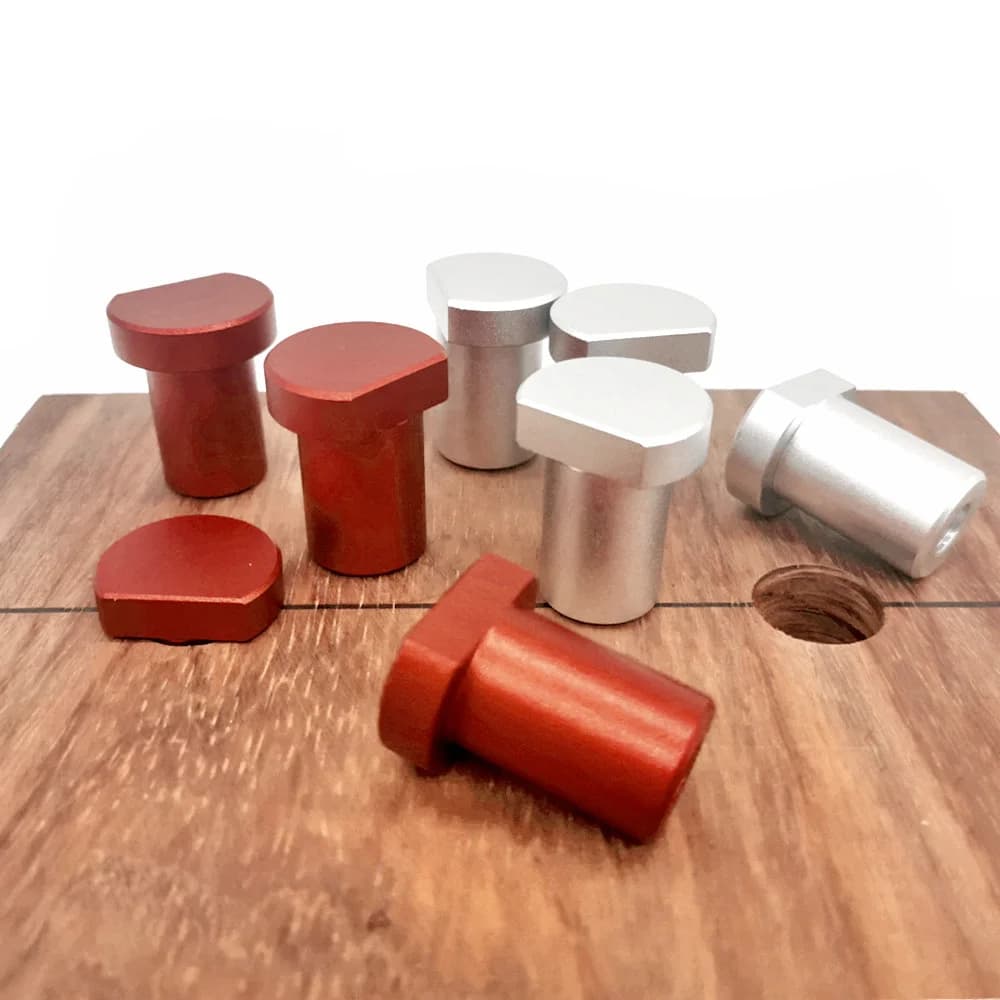 Zarážka do stola a kolík na lavičku z liatej zliatiny, 19 mm/20 mm