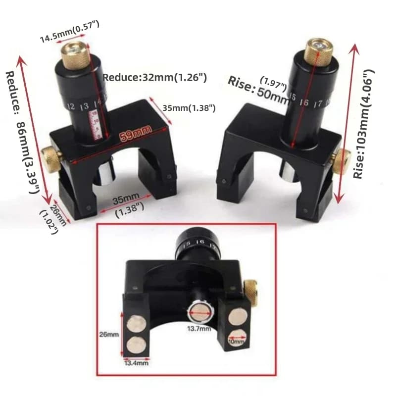 Magnetické nastavenie a výškový šablóna pre čepele hobľovača